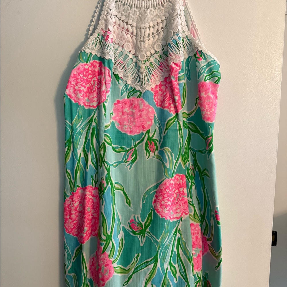 Lilly Pulitzer Pink and Green Floral Dress